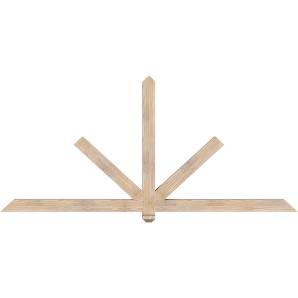 Ekena Millwork Kennewick Smooth Timber Gable Bracket, Douglas Fir, 84"W x 38"H x 3 1/2"D x 3 1/2"F, 11/12 Pitch GBW084X38X0404KEN00SDF - main